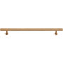 Ashley Norton Solid Brass Square Profile 10 Inch Center to Center Bar Cabinet Pull Unlacquered Brass