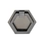 Ashley Norton Hex 2-3/8" Luxury Solid Brass Modern Hexagon Drop Ring Cabinet Pull with Backplate Flat Black