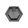Ashley Norton Hex 2-3/8" Luxury Solid Brass Modern Hexagon Drop Ring Cabinet Pull with Backplate Dark Oil Rubbed