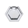 Ashley Norton Hex 2-3/8" Luxury Solid Brass Modern Hexagon Drop Ring Cabinet Pull with Backplate Polished Chrome