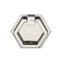 Ashley Norton Hex 2-3/8" Luxury Solid Brass Modern Hexagon Drop Ring Cabinet Pull with Backplate Polished Nickel