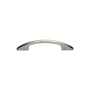 Ashley Norton Oval 3-3/4" Center to Center Luxury Solid Brass Elegant Arch Bow Cabinet Handle / Drawer Pull Satin Nickel