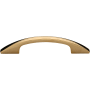 Ashley Norton Oval 3-3/4" Center to Center Luxury Solid Brass Elegant Arch Bow Cabinet Handle / Drawer Pull Unlacquered Brass