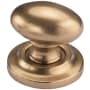 Ashley Norton Luxury Solid Bronze 1-1/2" Oval Egg Cabinet / Drawer Knob with Backplate Natural Bronze