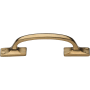 Ashley Norton Solid Bronze 8-1/4" Surface Mount Vintage Colonial Gate Grip Style Cabinet Handle / Pull Natural Bronze