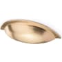Ashley Norton Traditional 6" Long Luxury Solid Bronze Surface Mount Vintage Cabinet Cup Handle / Drawer Cup Pull Natural Bronze