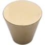 Ashley Norton Solid Bronze Round 1-1/4 Inch Conical Cabinet Knob Natural Bronze
