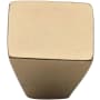 Ashley Norton Solid Bronze 1-1/4 Inch Square Cabinet Knob Natural Bronze