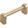 Ashley Norton Solid Bronze Artisanal 3-3/4 Inch Center to Center Handle Cabinet Pull Natural Bronze