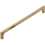 Ashley Norton Abigail 8" Center to Center Luxury Solid Bronze Narrow Square Cabinet Handle / Drawer Pull Natural Bronze