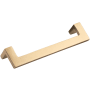 Ashley Norton Urban Offset 3-3/4" Center to Center Luxury Solid Bronze Drop Inspired Angled Cabinet Handle / Drawer Pull Natural Bronze