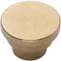 Ashley Norton Solid Bronze Round Step 1-1/2 Inch Mushroom Cabinet Knob Natural Bronze