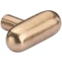 Ashley Norton Solid Bronze Potato 13/16 Inch Bar Cabinet Knob Natural Bronze