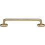 Ashley Norton Traditional 3-3/4" Center to Center Luxury Solid Bronze Classic Cabinet Handle / Drawer Pull Natural Bronze