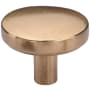 Ashley Norton Solid Bronze Tayo 1-1/2 Inch Mushroom Cabinet Knob Natural Bronze