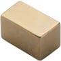 Ashley Norton Solid Bronze Cube 7/8 Inch Long Cup Cabinet Pull Natural Bronze