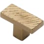Ashley Norton Solid Bronze Textured 3/4 Inch Rectangular Cabinet Knob Natural Bronze