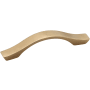 Ashley Norton Solid Bronze Flat Arch 3-3/4 Inch Center to Center Arch Cabinet Pull Natural Bronze