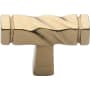 Ashley Norton Solid Bronze Twist 1-3/4 Inch Bar Cabinet Knob Natural Bronze