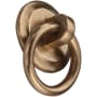 Ashley Norton Nora 1-5/8" Long Luxury Solid Bronze Drop Ring Cabinet Pull with Small Round Backplate Natural Bronze