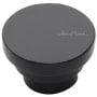 Ashley Norton Solid Bronze Round Step 1-1/2 Inch Mushroom Cabinet Knob Distressed Black