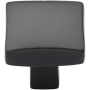 Ashley Norton Solid Bronze Puffed 1-1/4 Inch Square Cabinet Knob Distressed Black
