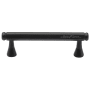 Ashley Norton Solid Bronze Hex 7 Inch Center to Center Bar Cabinet Pull Distressed Black
