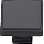 Ashley Norton Solid Bronze Miles 1-1/2 Inch Square Cabinet Knob Distressed Black