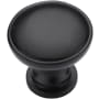 Ashley Norton Solid Bronze Aiden 1-1/4 Inch Mushroom Cabinet Knob Distressed Black
