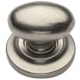 Ashley Norton Solid Bronze Oval 1-1/4 Inch Oval Cabinet Knob with Backplate White Bronze