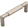 Ashley Norton Bradley 6" Center to Center Luxury Solid Bronze Geometric Hexagon Barrel Cabinet Handle / Drawer Pull White Bronze