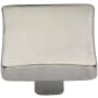 Ashley Norton Solid Bronze Puffed 1-1/4 Inch Square Cabinet Knob White Bronze