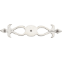 Ashley Norton Fleur de List 6-1/2" Long Luxury Solid Bronze Surface Mount Cabinet Knob Backplate White Bronze