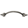 Ashley Norton Solid Bronze Fleur-de-lis 10 Inch Long Handle Cabinet Pull White Medium