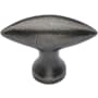 Ashley Norton Cleat 2" Wide Luxury Solid Bronze Football Pointed Tip Cabinet / Drawer Knob White Medium