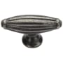 Ashley Norton Solid Bronze Large Reeded 2-7/8 Inch Oval Cabinet Knob White Medium