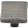 Ashley Norton Solid Bronze Puffed 1-1/4 Inch Square Cabinet Knob White Medium