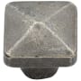 Ashley Norton Solid Bronze Pyramid 1-1/4 Inch Square Cabinet Knob White Medium