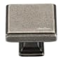 Ashley Norton Solid Bronze Miles 1-1/2 Inch Square Cabinet Knob Medium White Bronze