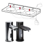 ASI EZ Fill Deck Mounted Automatic Soap Dispenser Head - AC Plug In Matte Black