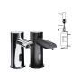 ASI EZ Fill Deck Mounted Automatic Soap Dispenser with 1 Liter Bottle 6 Pack with Remote Control - Battery Operated Chrome