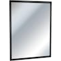 ASI 24" W x 36" H Modern Rectangular Stainless Steel Framed Bathroom Wall Mirror Matte Black