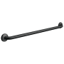 ASI 18" Grab Bar with Snap-On Flange Covers Matte Black