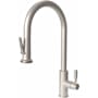 Aspect by Waterstone Lurano 1.75 GPM Single Hole Pull Down Kitchen Faucet - Includes Escutcheon Satin Nickel