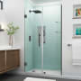 Aston Belmore GS 72" High x 47" Wide Hinged Frameless Shower Door with 25" Door Width and Clear Glass Matte Black