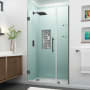 Aston Belmore GS 72" High x 47" Wide Hinged Frameless Shower Door with 33" Door Width and Clear Glass Matte Black