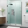 Aston Belmore GS 72" High x 55" Wide Hinged Frameless Shower Door with 33" Door Width and Clear Glass Oil Rubbed Bronze