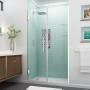 Aston Belmore GS 72" High x 46" Wide Hinged Frameless Shower Door with 24" Door Width and Clear Glass Stainless Steel