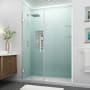 Aston Belmore GS 72" High x 55" Wide Hinged Frameless Shower Door with 25" Door Width and Clear Glass Stainless Steel
