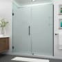 Aston Belmore GS 72" High x 72" Wide Hinged Frameless Shower Door with 38" Door Width and Frosted Glass Matte Black